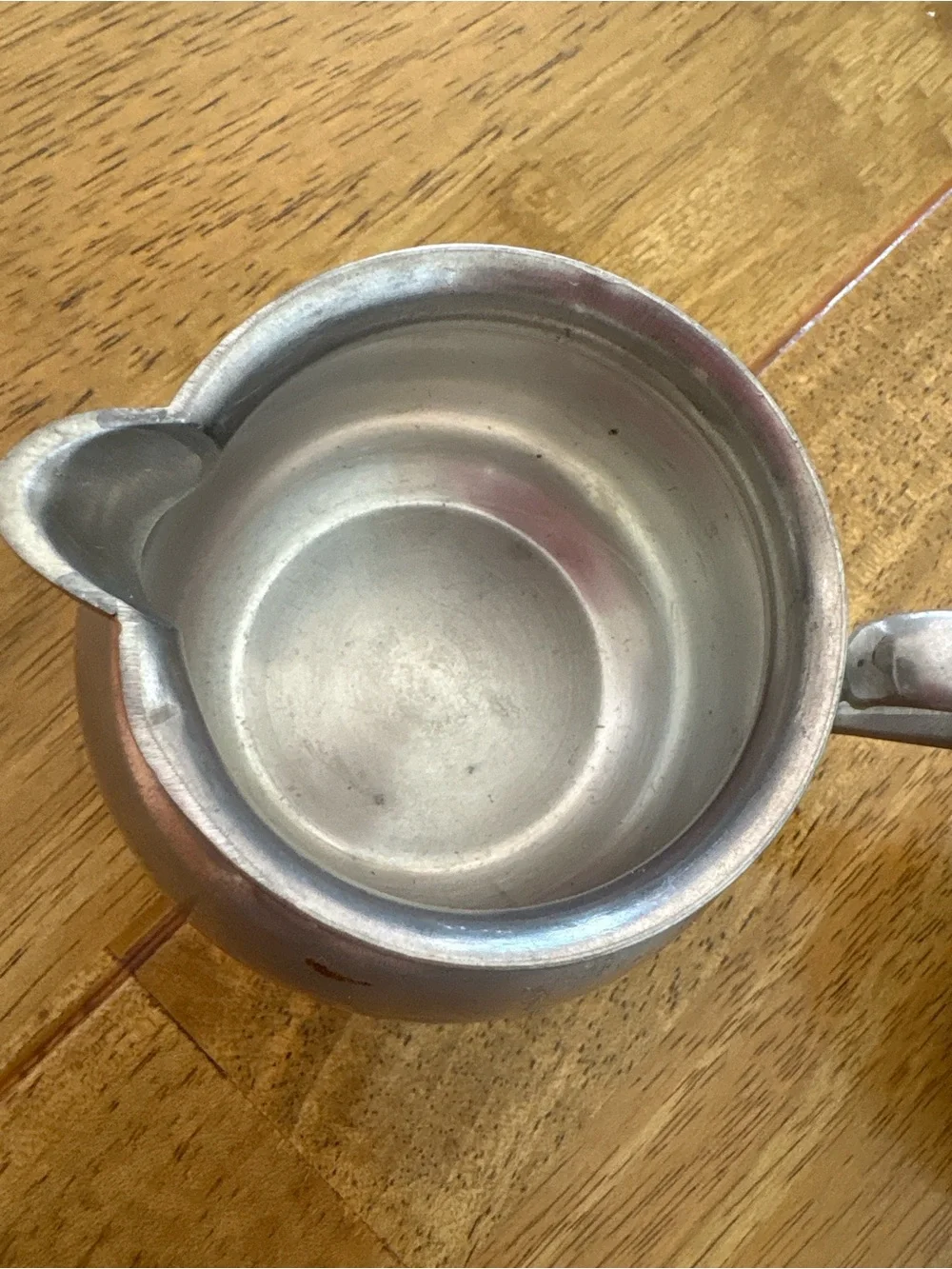 Vintage Silverplate Creamer & Sugar Bowl Set • Genuine Pewter Marked